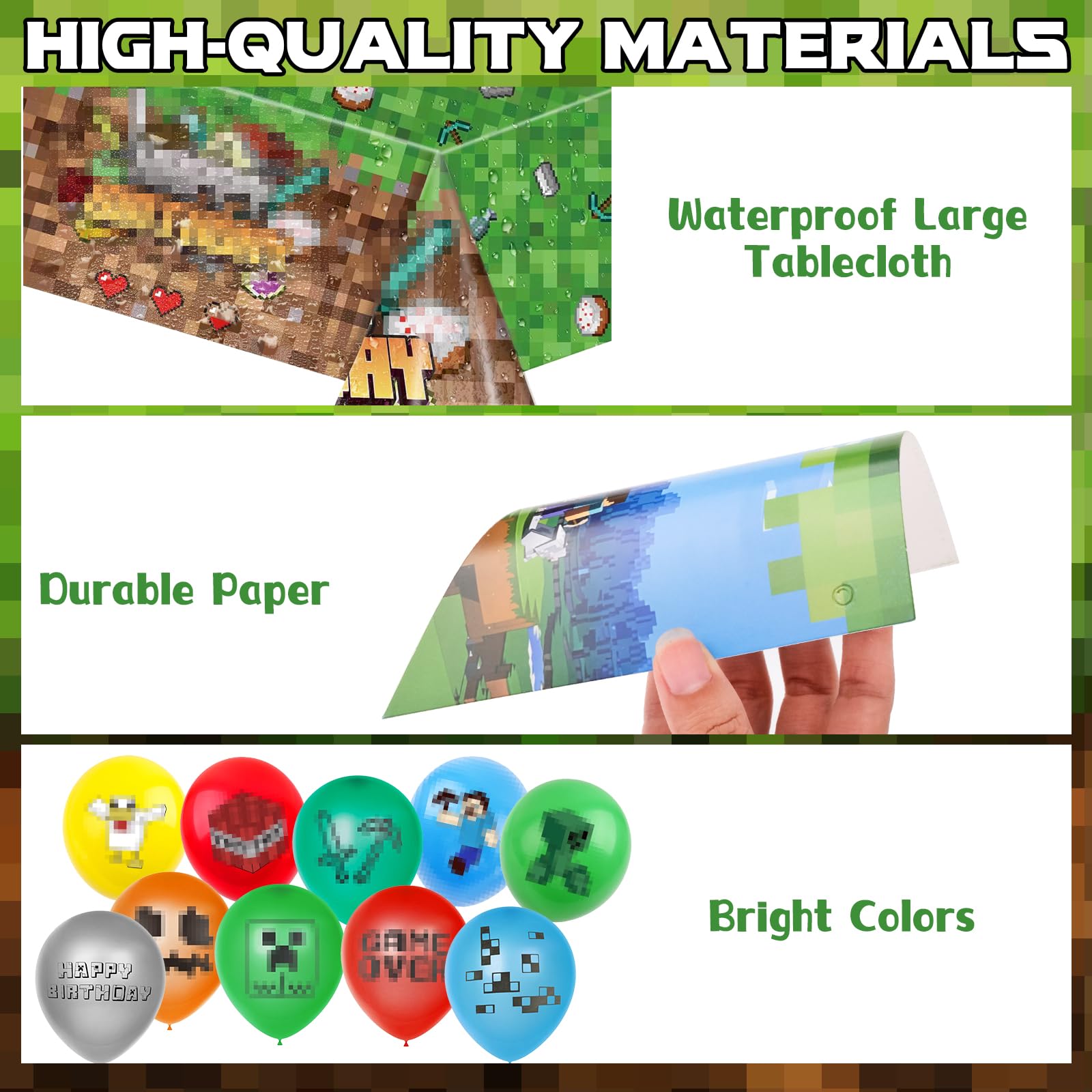 Decorazioni Compleanno 7 Anni | Kit Con Palloncini, Tovaglia E Topper Torta | Tema Giocoso - Foto 9