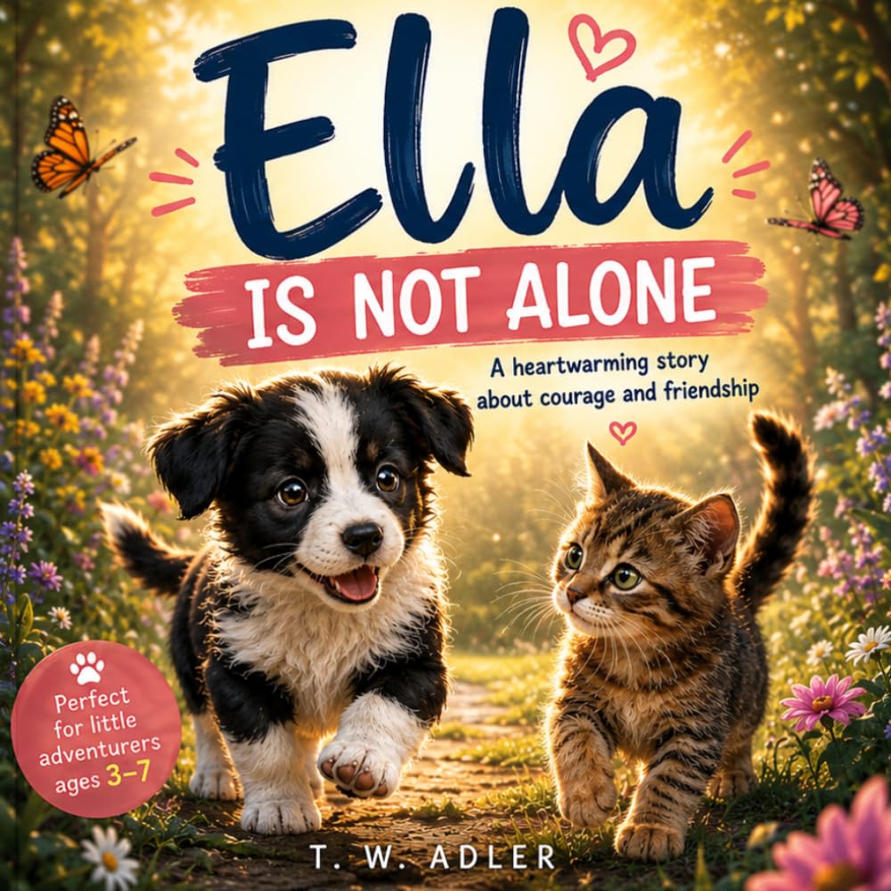 Ella Is Not Alone - Ella meets Billie the curious little cat.: A gentle and heartwarming bedtime story about friendship, courage, and a little puppy named Ella. (Ella - Adventures of a little Dog)