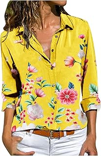 Amazon Fr Chemisier Femme Chic Jaune Femme Vetements