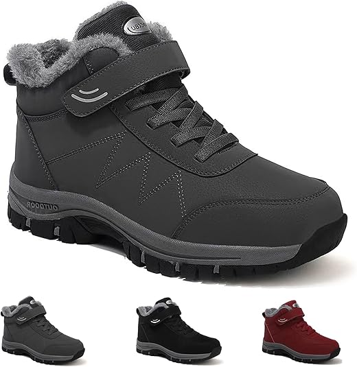Orthoboots Pro Ergonomische winterlaarzen, warm gevoerd, heren en dames, waterdicht, antislip, trekking, wandelschoenen, sneeuwlaarzen, zwart, 45 EU Orthoboots Pro Ergonomische winterlaarzen, warm gevoerd, heren en dames, waterdicht, antislip, trekking, wandelschoenen, sneeuwlaarzen, zwart, 45 EU