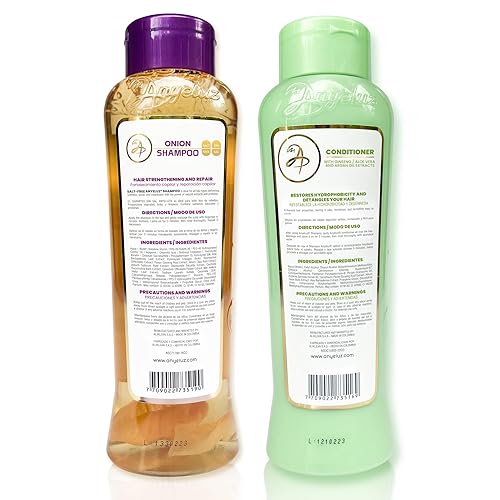 Miniatura 7 de ANYELUZ Champú de cebolla y acondicionador de aloe, fuerza e hidratación para tu cabello, con extracto de cebolla y aceite de argán, limpia