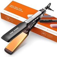Piastra per Capelli Professionale Faszin, Piastre in Titanio Larghe 42mm con Ioni Negativi