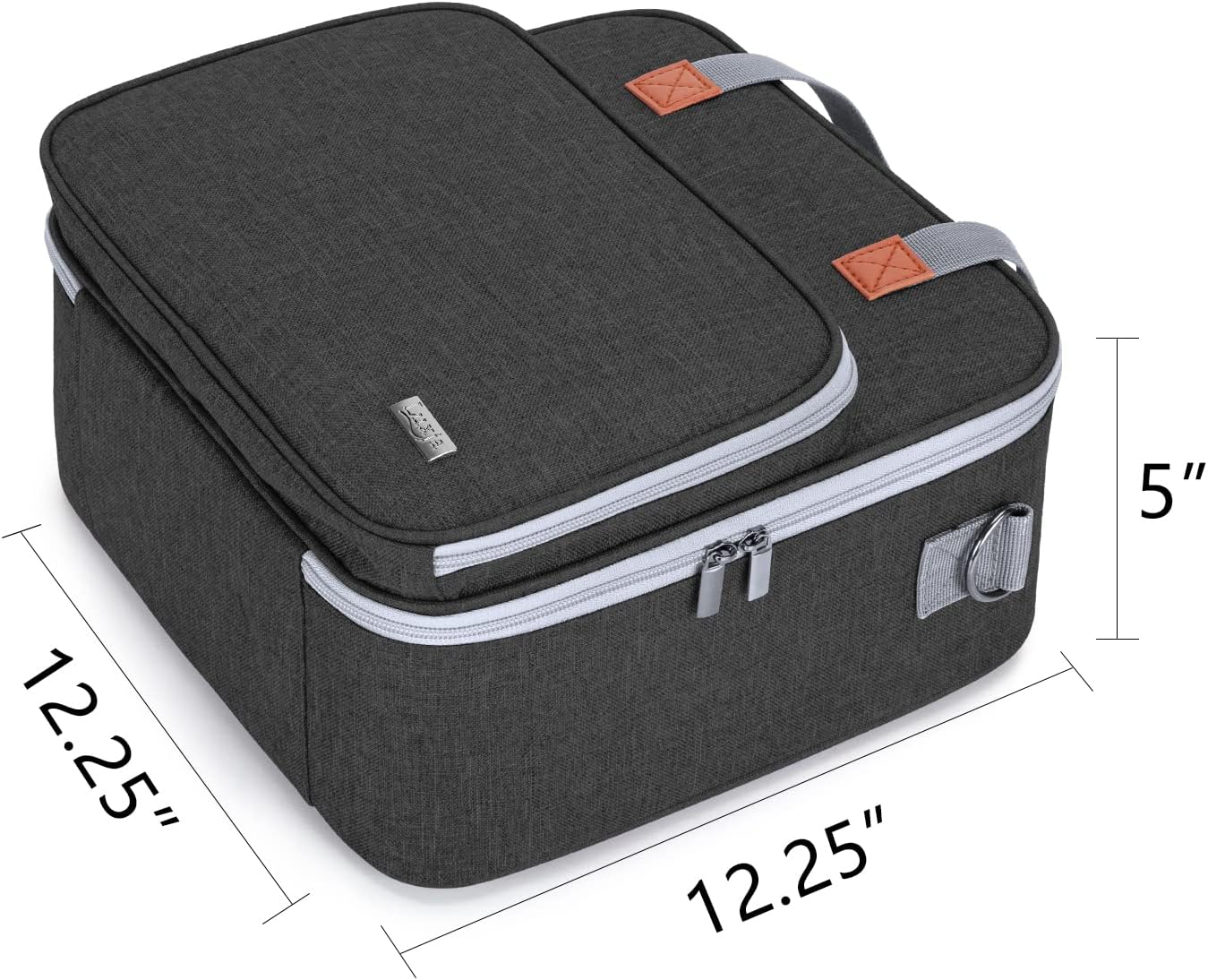 LUXJA Carrying Case Compatible with Cricut Easy Press (9 inches x 9 inches), Tote Bag Compatible with Cricut Easy Press and Supplies (Bag Only, Patent Design), Black