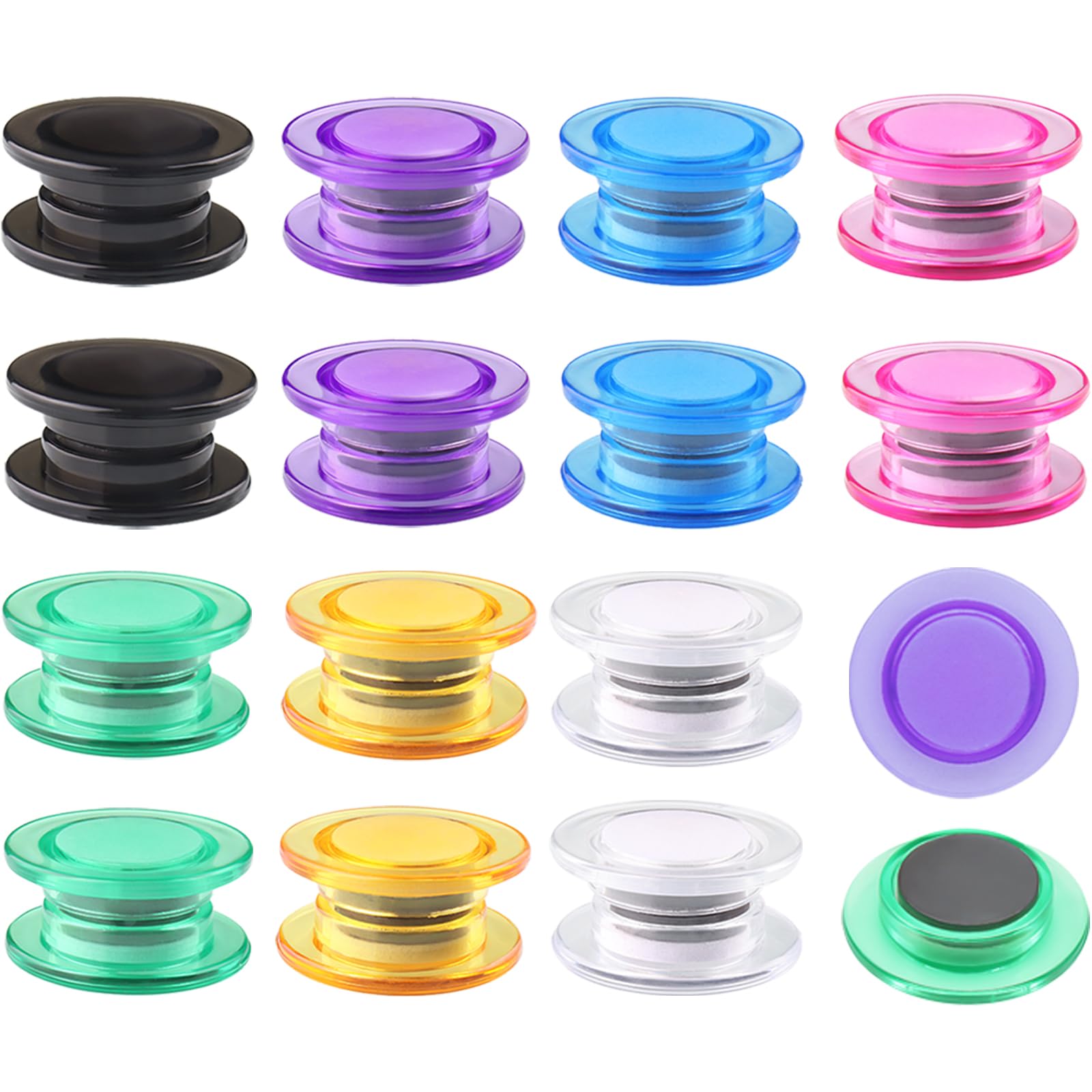 Aimants Frigo ZDZBLX - Lot De 10 Aimants Puissants, Colorés, Pour Tableau Magnétique, Frigo, Bureau (10 Couleurs)