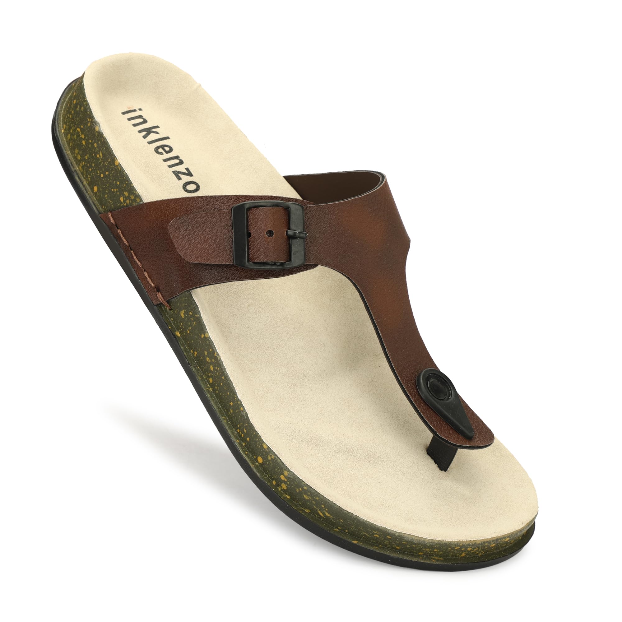 inklenzo Women’s Comfortable Toe Ring Slippers | Adjustable Buckle Flat Sandals-picture-16