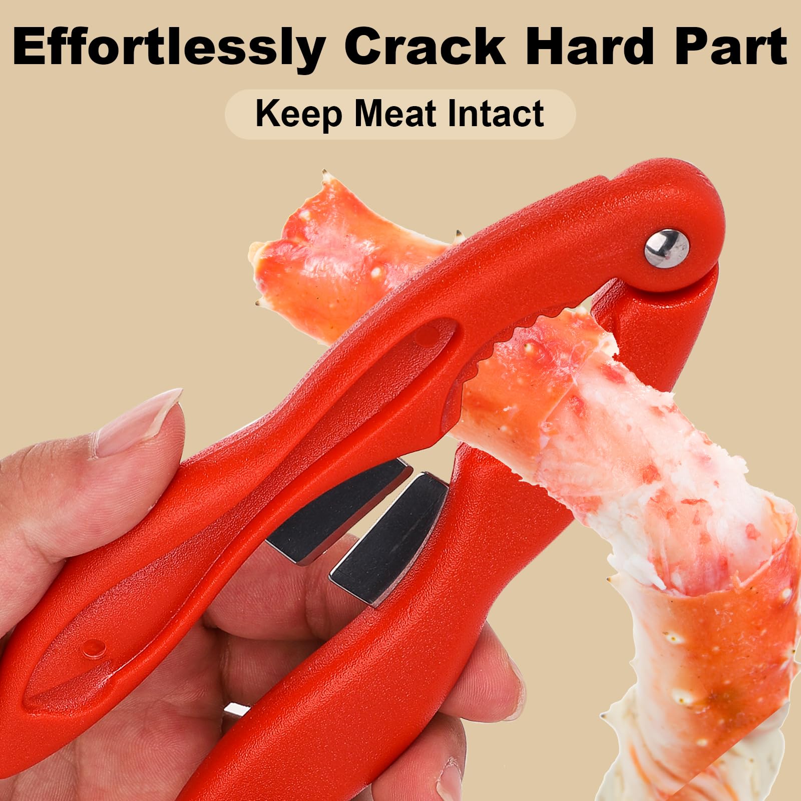 4pcs Crab Crackers and Tools, Multifunctional Lobster Crackers Helpful 3 in 1 Crab Leg Crackers Strong Seafood Crackers and Tools Lobster Legs Utensils Picks Crab Claw Crackers for Crab Legs - Image 4