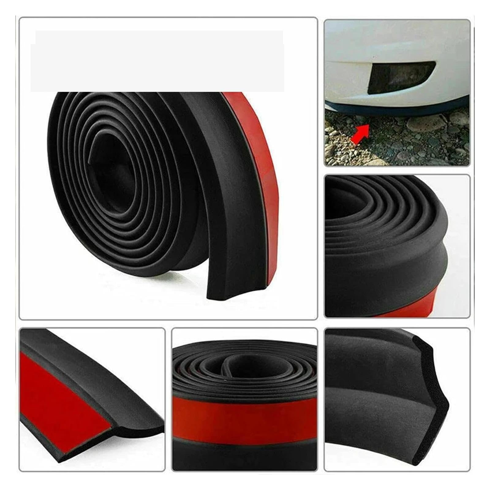 Autocollant Protecteur Pare-Chocs en Caoutchouc, lèvre Avant, 1M/2.5M