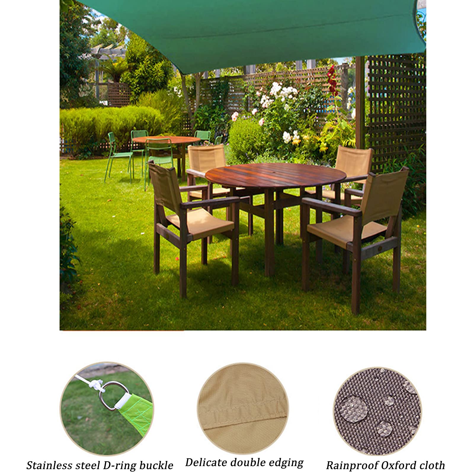 Parasole per esterni, 2,8 x 33,5 m, impermeabile, protezione UV al 98%, perfetta per feste in giardino, corda inclusa