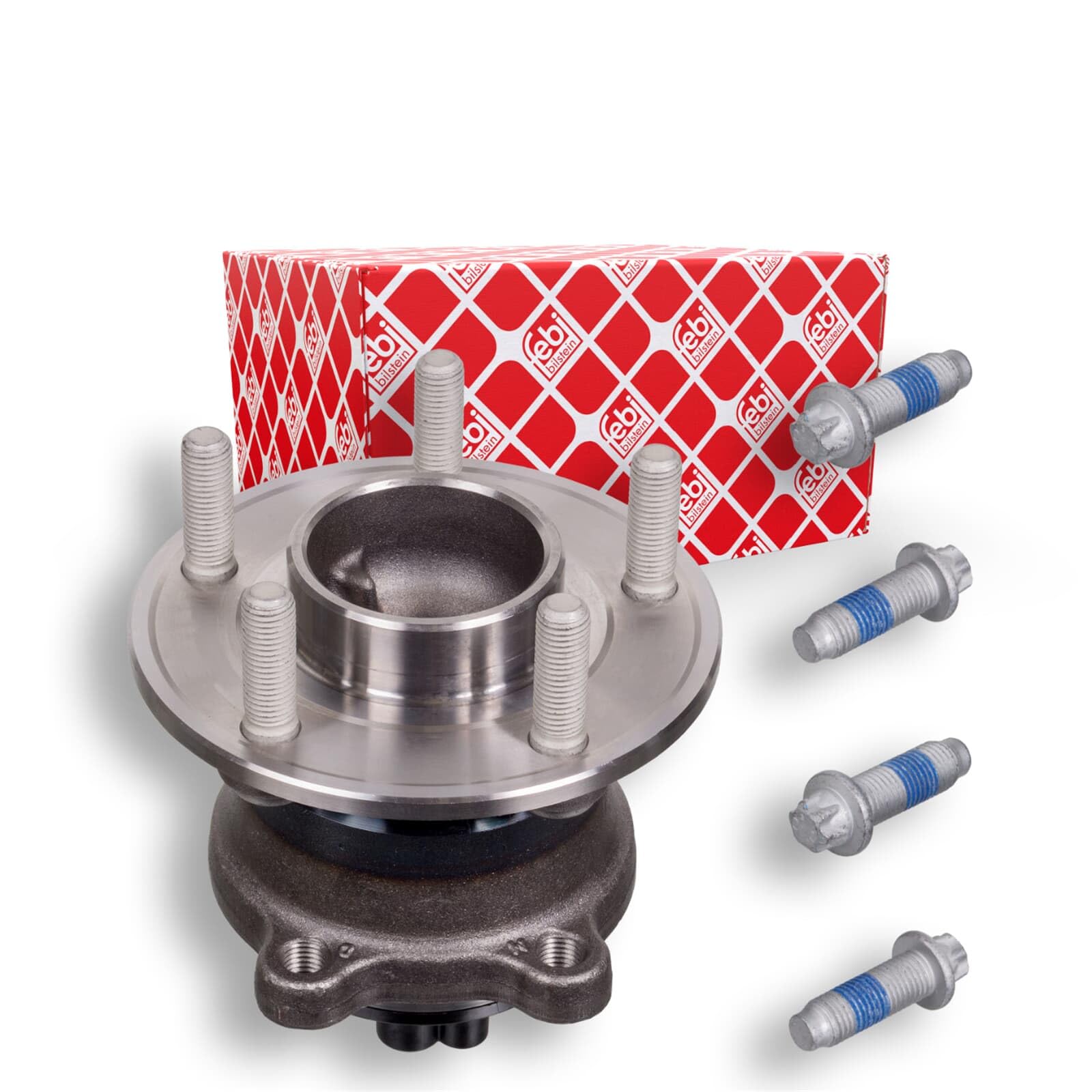 Febi Bilstein 102785 Cuscinetto Ruota Kit Con Mozzo Ruota, Absimpuls Anello E Coltivazione Materiale-image