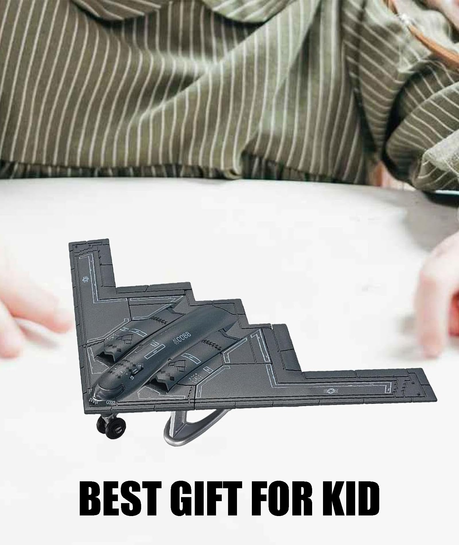 Fighter Jet Model, Toy Fighter Jet, Military Aircraft Display, Grey Aircraft Model for Collectors and Enthusiasts, Durable and Detailed Design, Suitable Decoration for The Room - Image 3 thumbnail