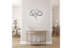 Infinity Heart Metal Wall Decor: Eternal Symbol of Love and Devotion
