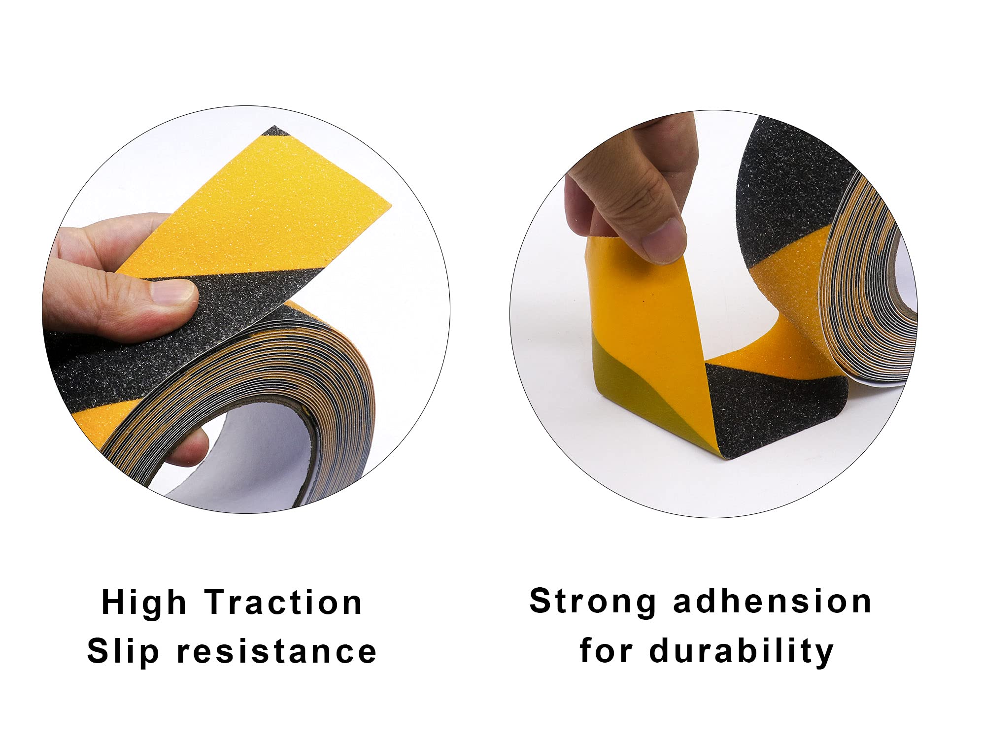 Nastro Antiscivolo Adesivo 50mm X 20m - 2 Rotoli Nero E Giallo, Per Scale E Superfici Scivolose - Foto 11