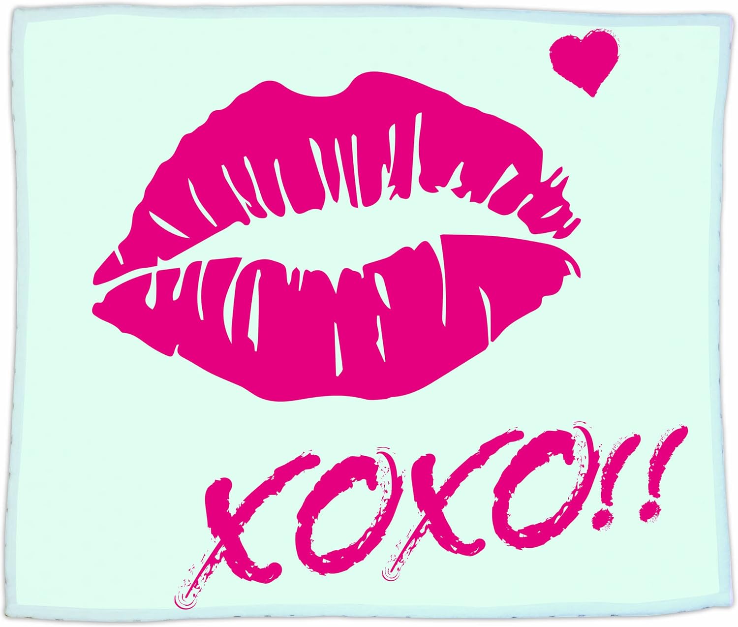 Lips XOXO Sea Green Throw Blanket (50x60) Home & Kitchen