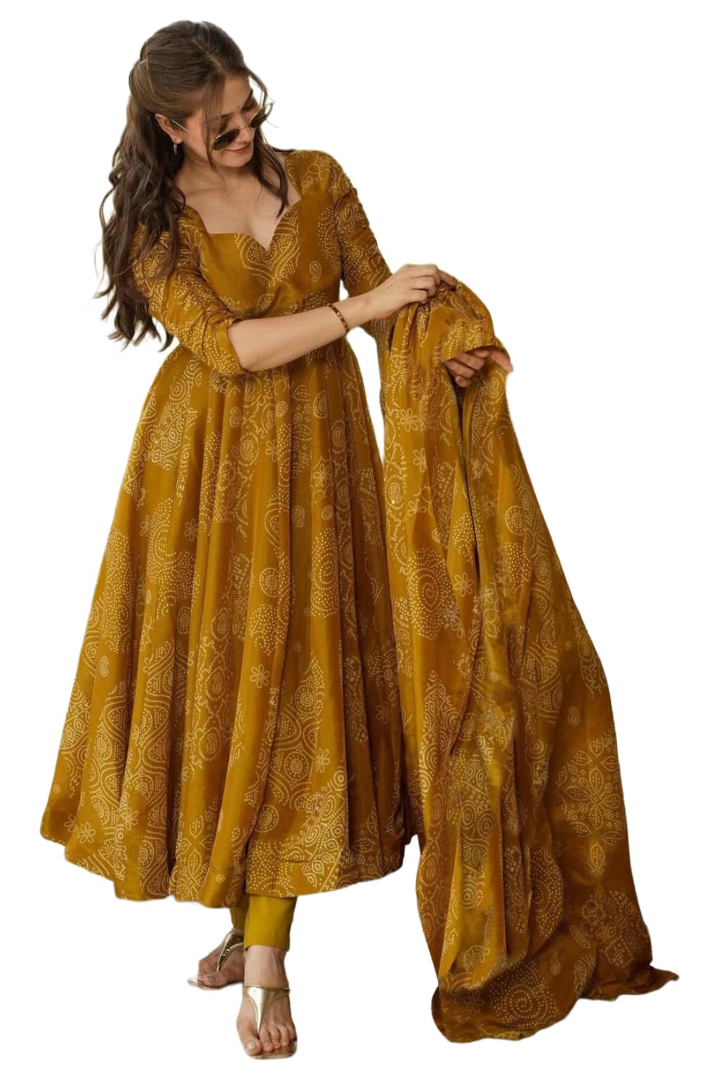 Kurta Sets for Women Viscose Printed | Kurti Set for Woman | Straight Kurta Narrow Narrow Pant Dupatta Set | 3 Piece Set Women | Mandarin 3/4 Sleeve Regular Fit Stylish Ethnic Outfit-image-35