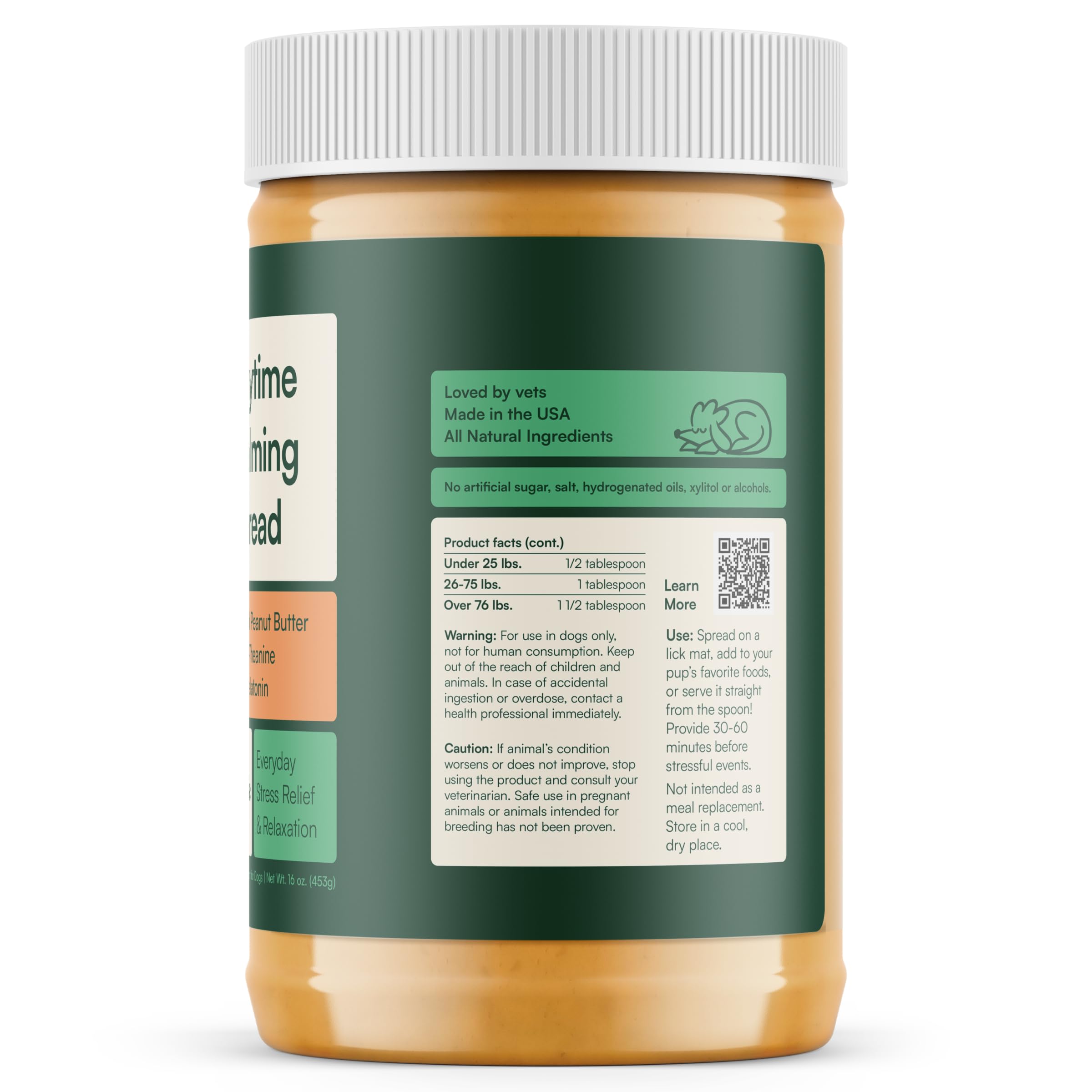 Reggie Burro di arachidi calmante per cani, 100% burro di arachidi naturale per cani, con melatonina e L-teanina, tappetino da leccare per alleviare l'ansia del cane a breve termine, prodotto negli