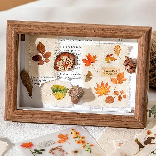 Miniatura 7 de 2 hojas de calcomanías vintage de transferencia de hojas de flores, 2 hojas de lino, calcomanías florales transparentes para manualidades en madera,