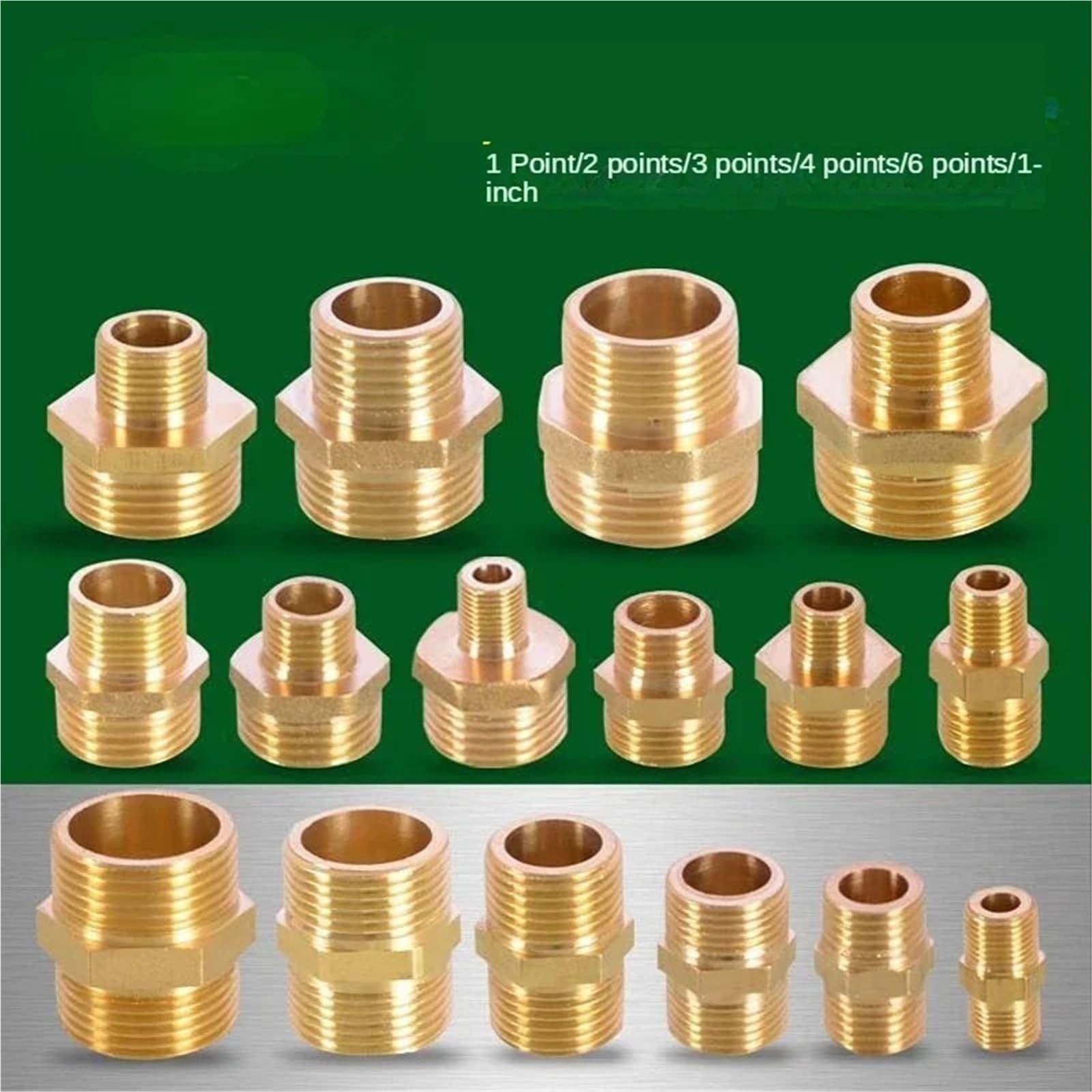 Lot de 8 raccords de tuyau d'arrosage en laiton de 1,3 cm à 1,9 cm pour tuyau d'arrosage (1l4 x 1L4)