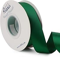 Vista 116 de Ribbli - Cinta de satén roja de doble cara, 1 pulgada x 25 yardas, cinta de tela para uso en ramo de lazos, envoltura de regalo de Navidad, arreglo