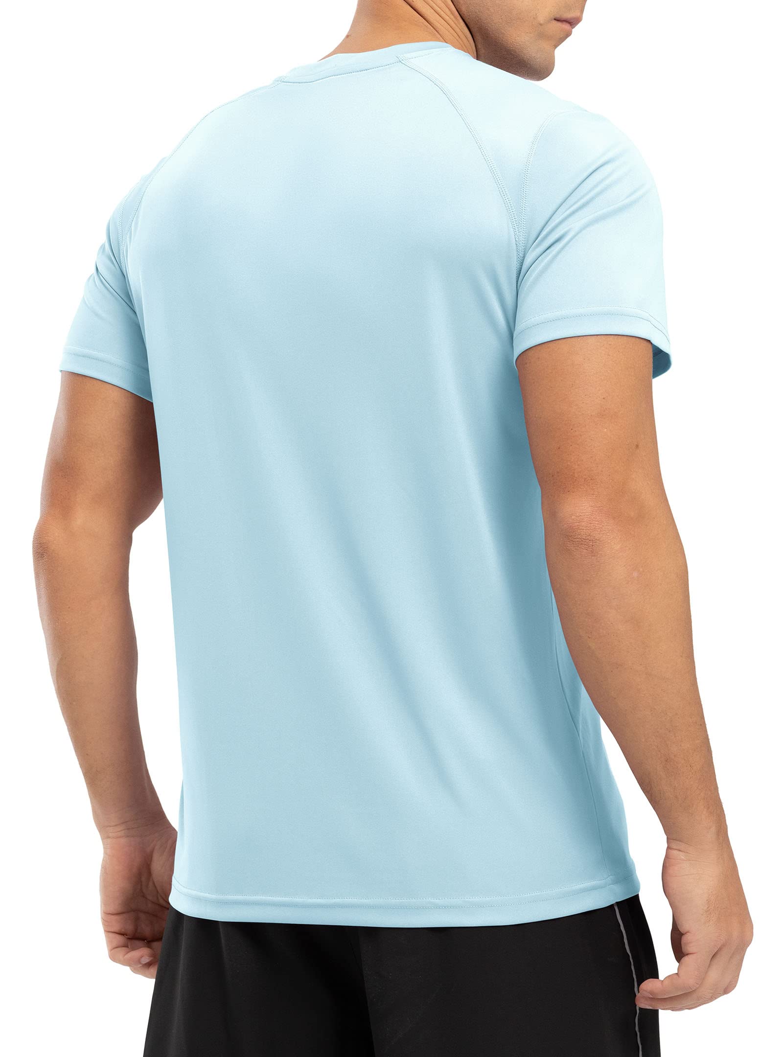 YSENTO Rashguard - Camiseta de natación para hombre, secado rápido, manga corta, protección solar, camiseta de agua