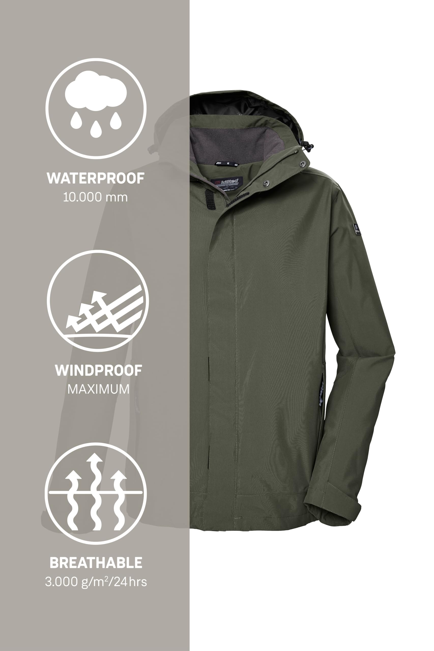 Killtec Kos 87 Mn Jckt Giacca funzionale/giacca outdoor con cappuccio con zip Uomo (Pacco da 1)