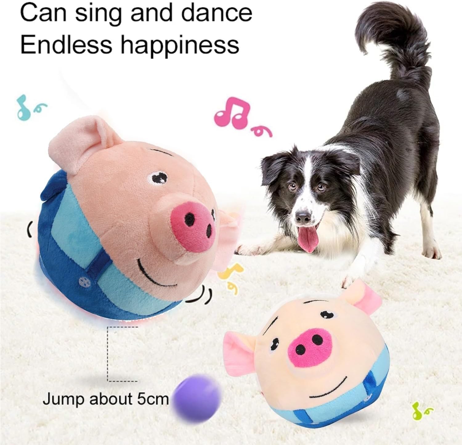 Balle Intelligente Automatique Pour Chien – Jouet Interactif Rechargeable USB, Mouvements Aléatoires, Pour Petits Et Moyens Chiens (Rouge)