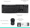 Logitech MK270 Wireless Keyboard Mouse Set, Full Size, Mouse Suitable for Right and Left Hand Use, 10 m Usage Distance, Liquid Spill Resistant, Turkish Q Keyboard, Black