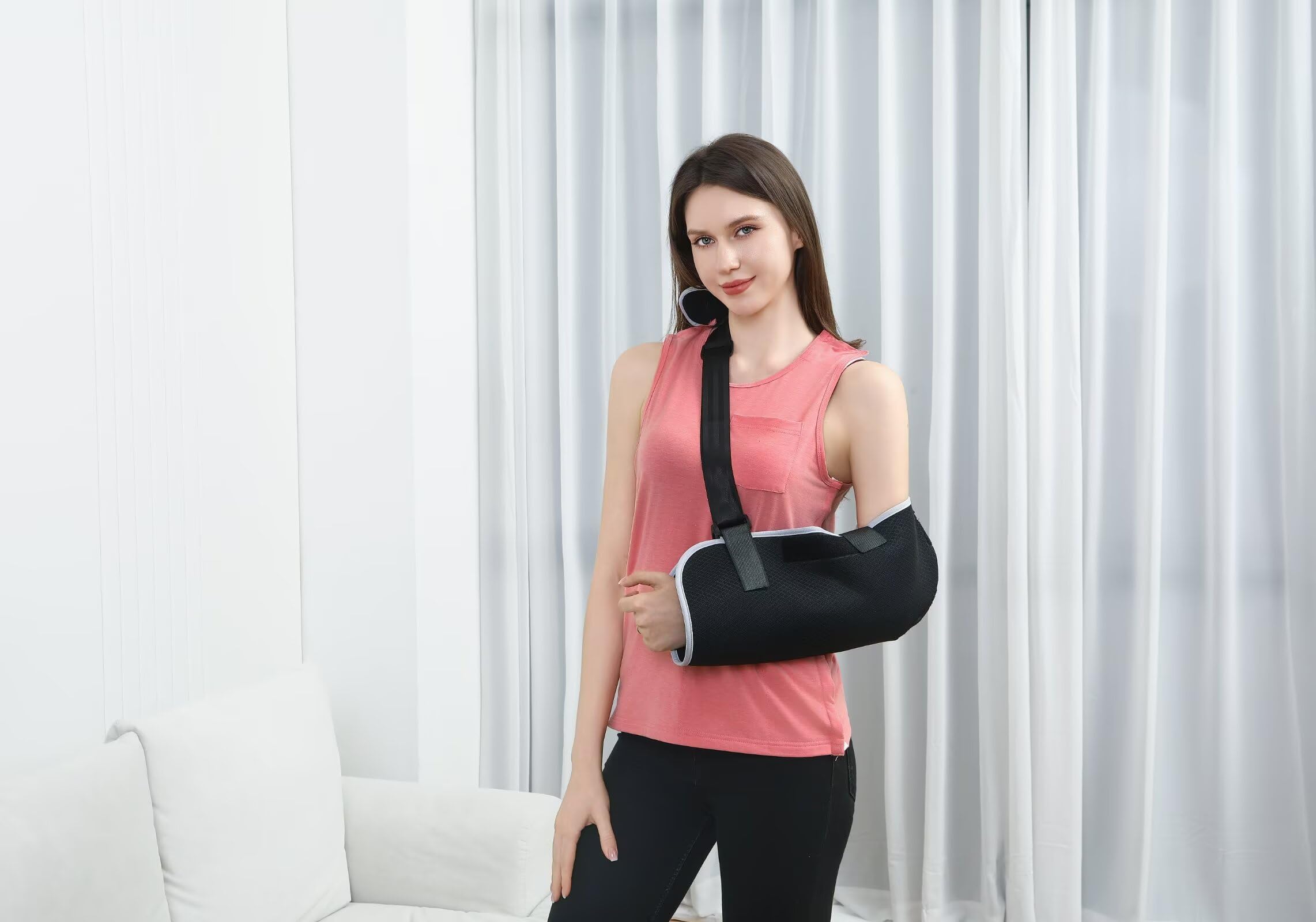 Landofgenie Canotte Sportive per Donna con Apertura a Bottoni - Abbigliamento Post-Operatorio per Spalla, Chemioterapia e Riabilitazione - Canotta Strappo con Bottoni Rapidi
