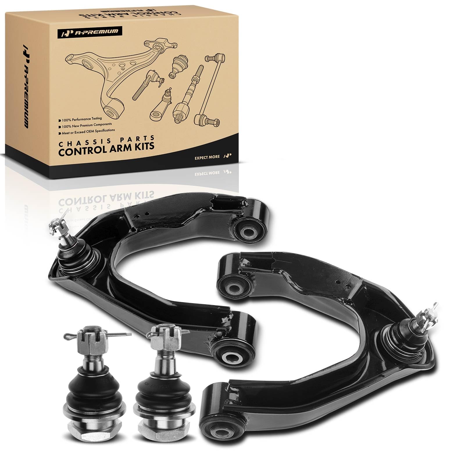 Amazon.com: A-Premium 4Pcs Front Suspension Kit, Upper Control Arm