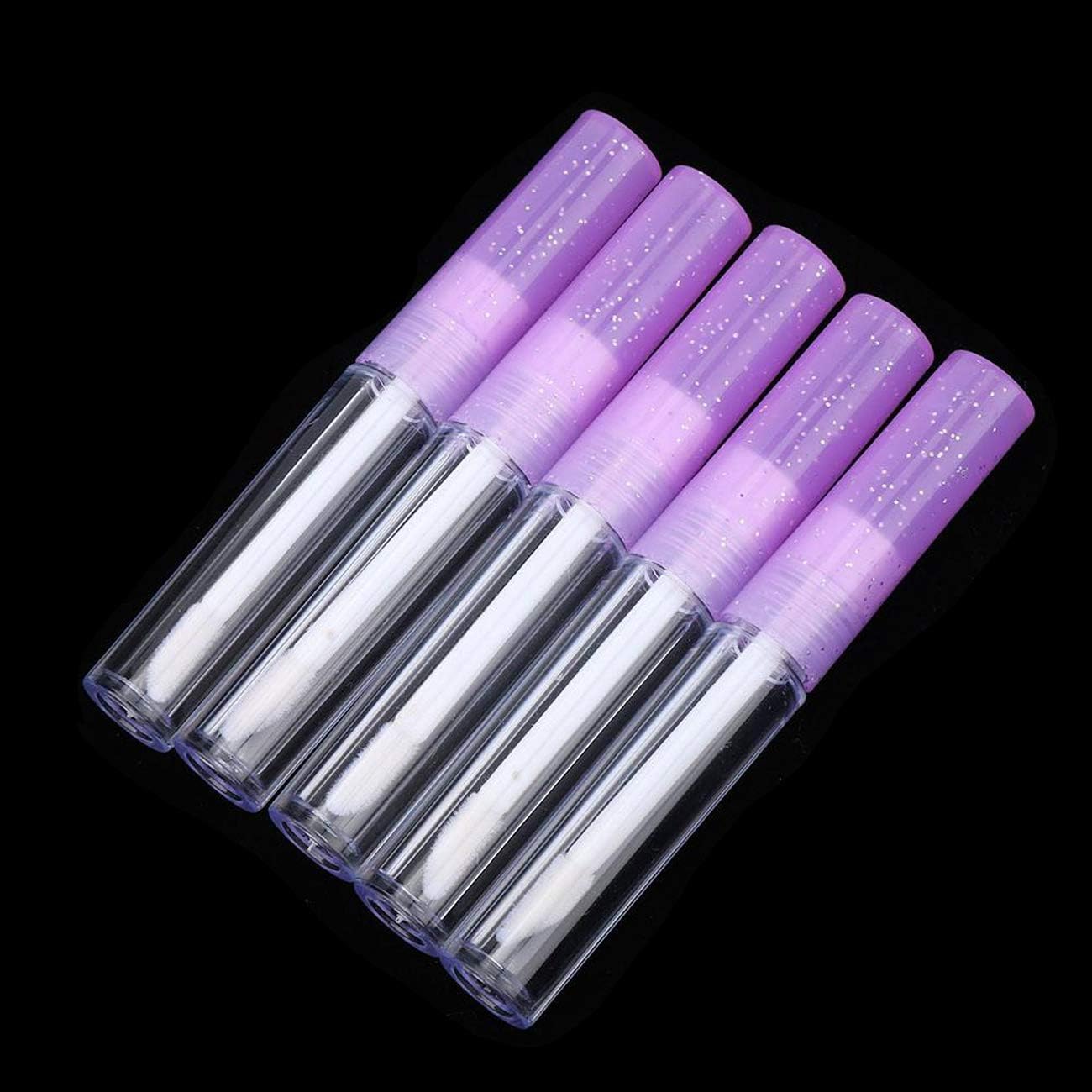 Gegong 20 PCS 1.3ml Empty Lip Gloss Tube, Reusable Lip Container Liquid Lipstick Tube Empty Lip Gloss Bottle for DIY Lipstick Samples Refillable Makeup (Purple)
