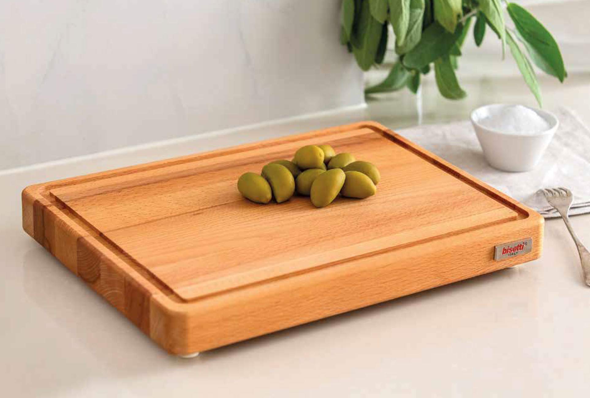 Tradizione - Tagliere in legno di faggio, 45 x 30 x 4 cm