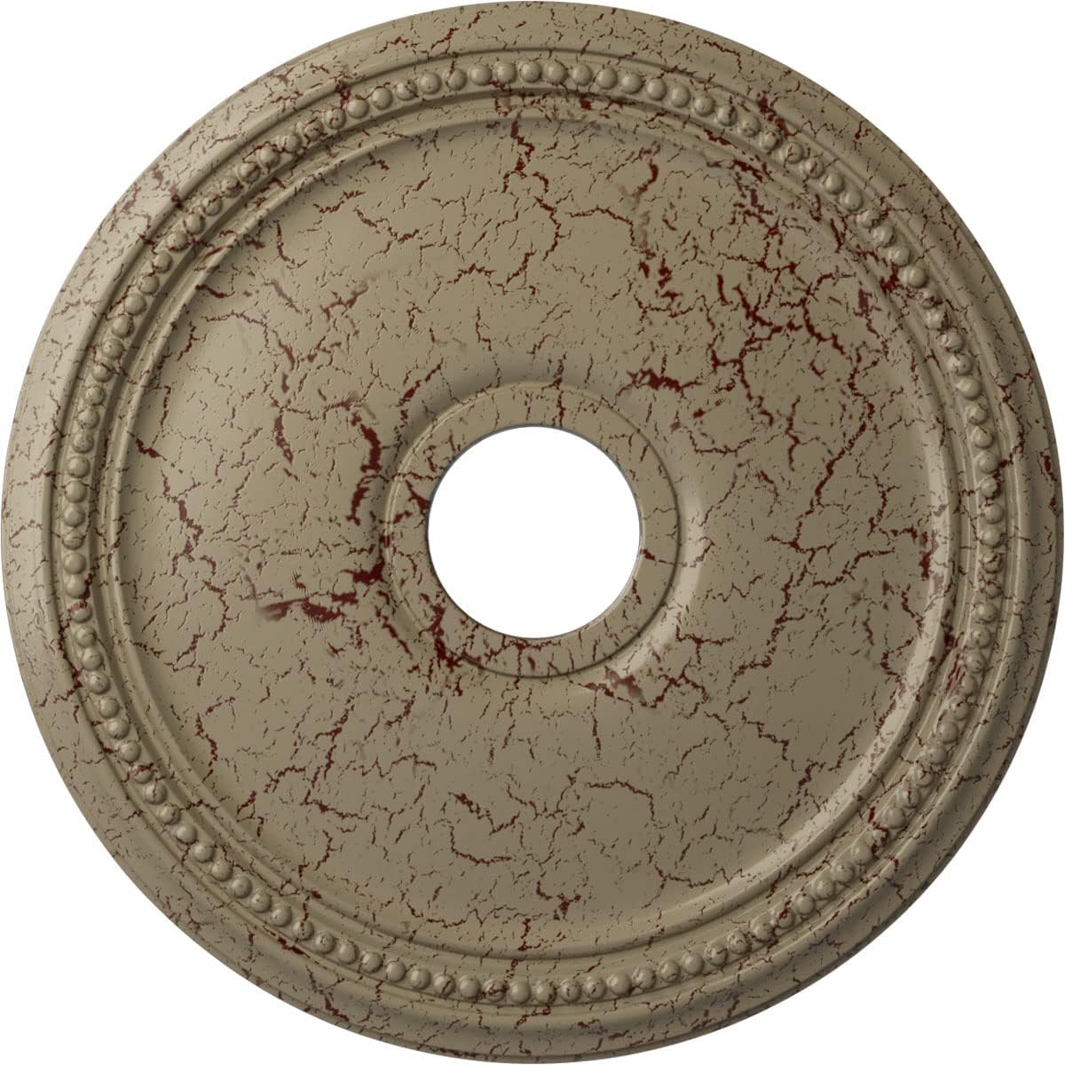 Ekena Millwork CM18DIGDC Diane Ceiling Medallion, 18"OD x 3 5/8"ID x 1 1/8"P (Fits Canopies up to 5 3/8"), Hand-Painted Gobi Desert Crackle