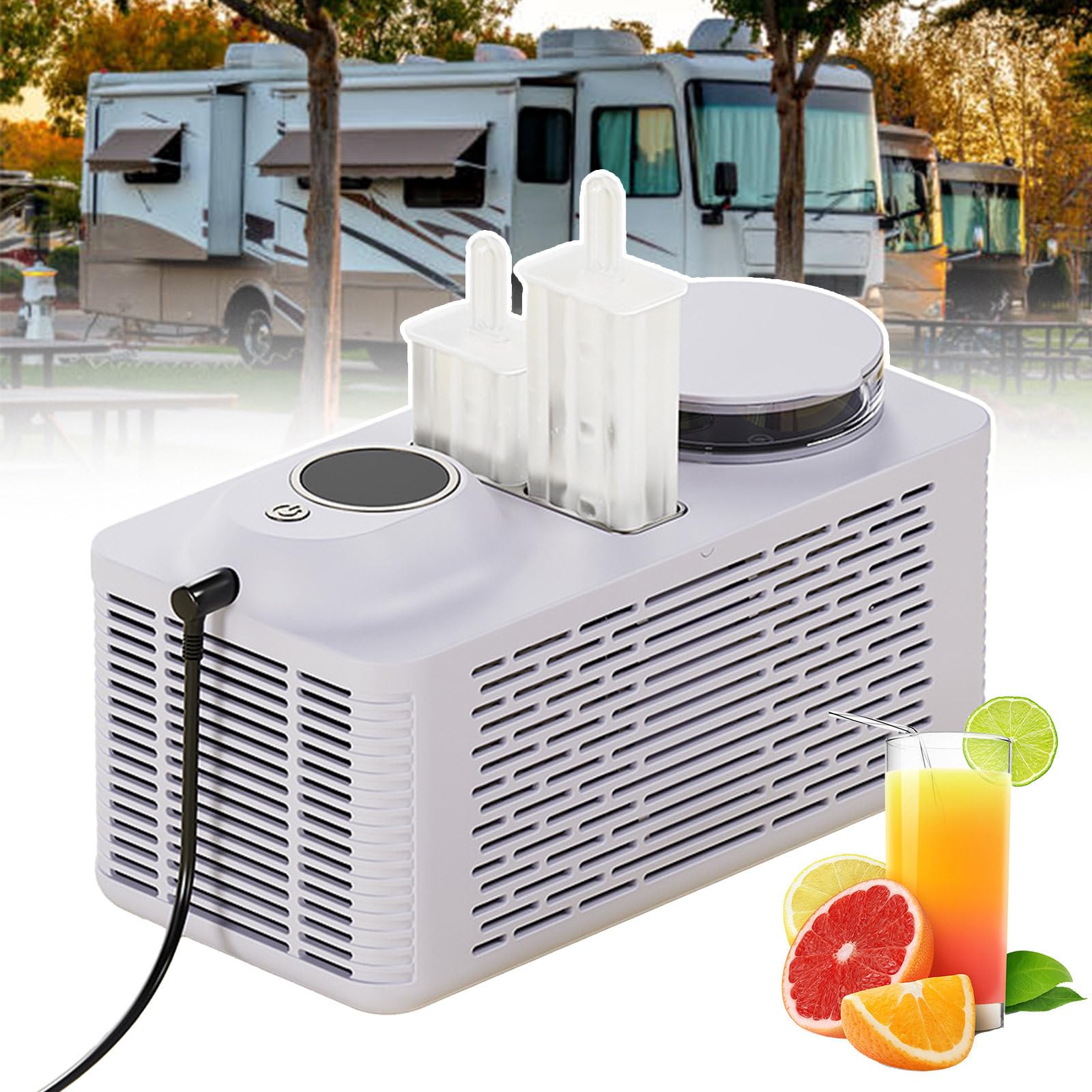 Machine à glaçons rapide 30 min double alimentation 12V AC portable violette