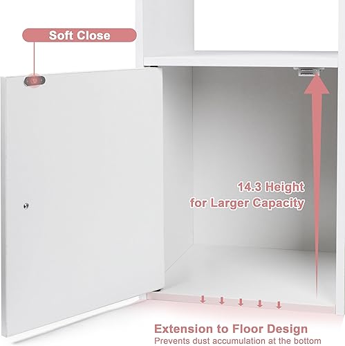 Miniatura 8 de Xilingol Organizador de almacenamiento de juguetes para niños, organizadores de juguetes de 4 niveles con 8 contenedores de almacenamiento