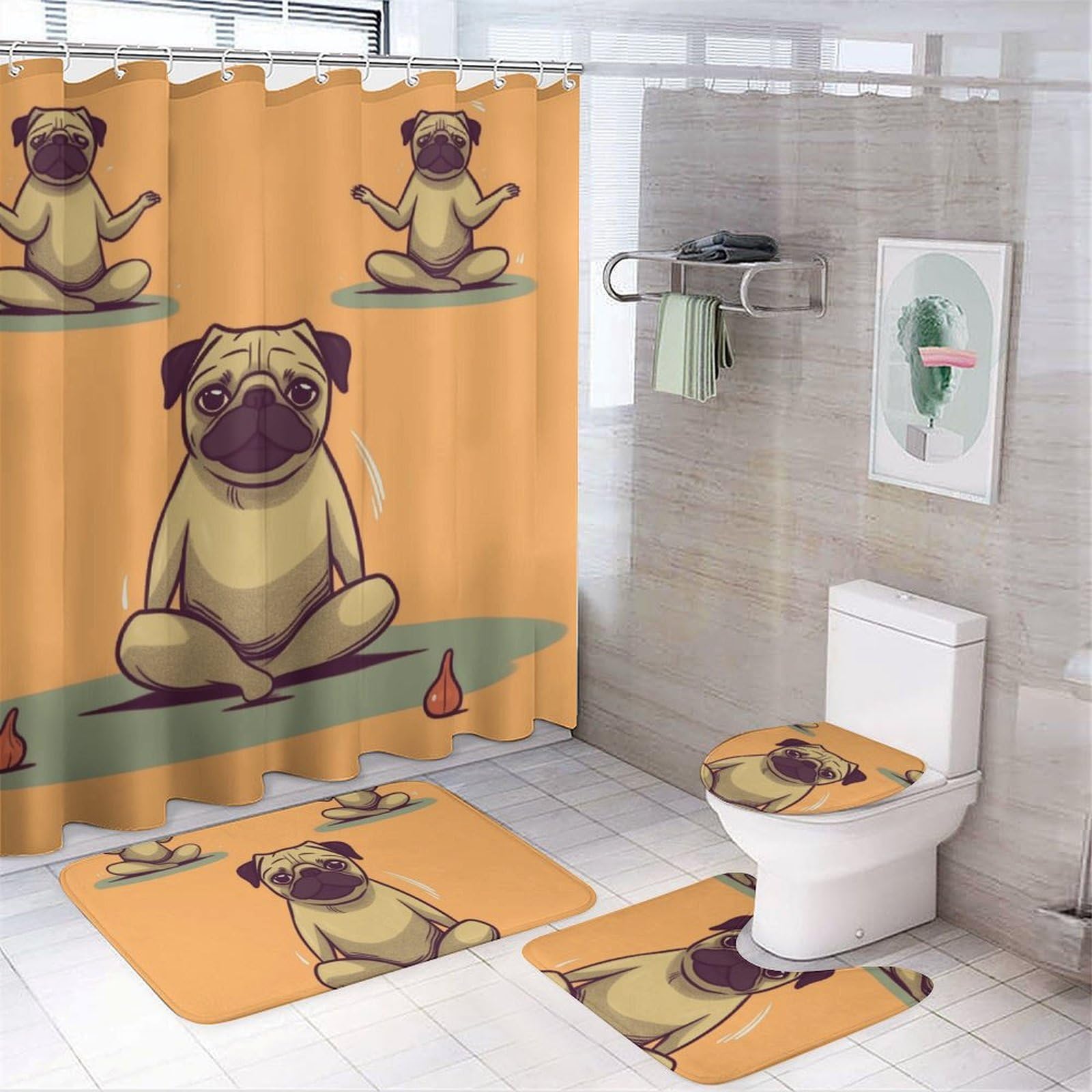 Housse de toilette et tapis de bain en polaire pour éliminer le froid du carrelage