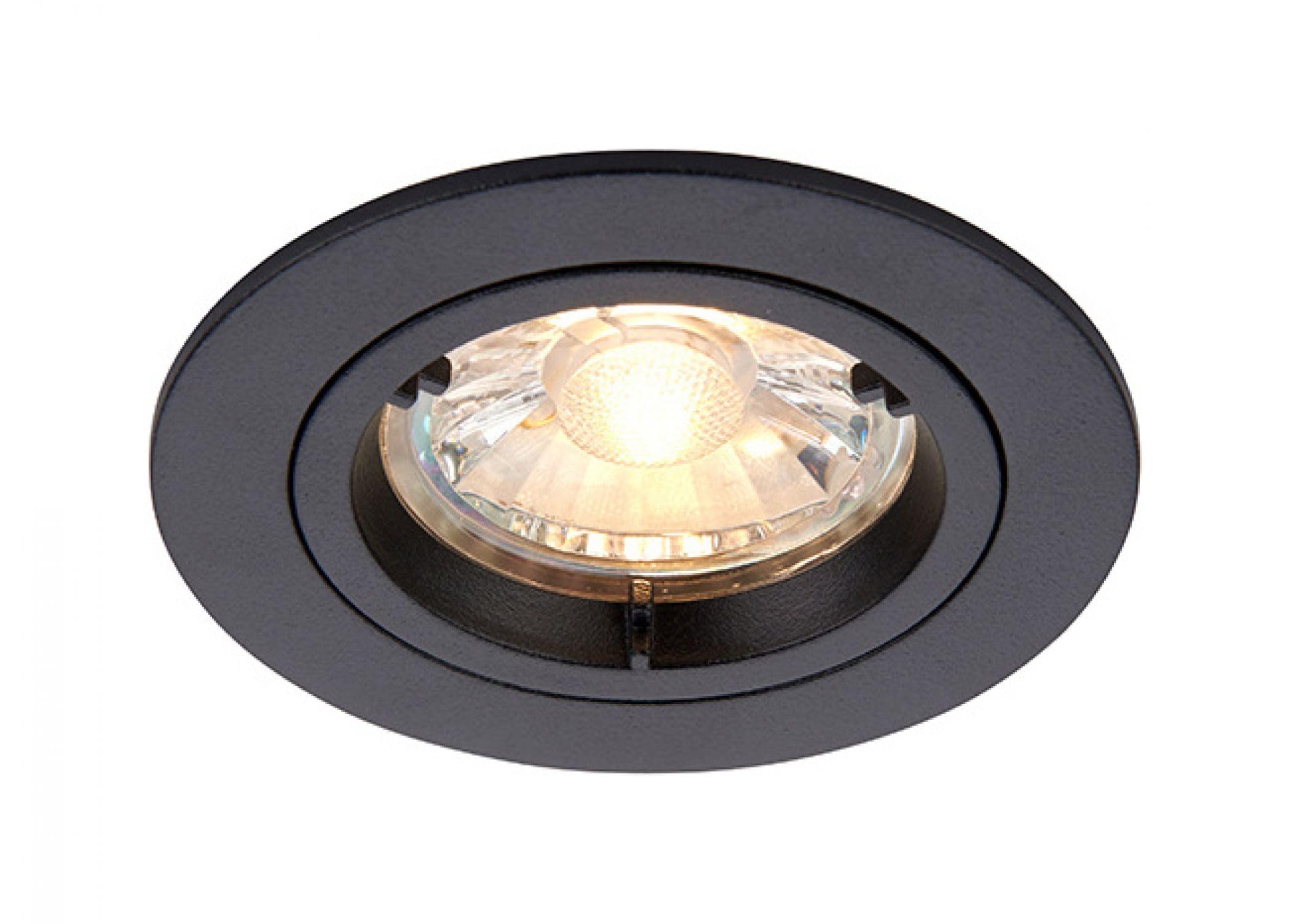 Downlight Black Cast Round Fixed IP20 Matt Saxby 95918