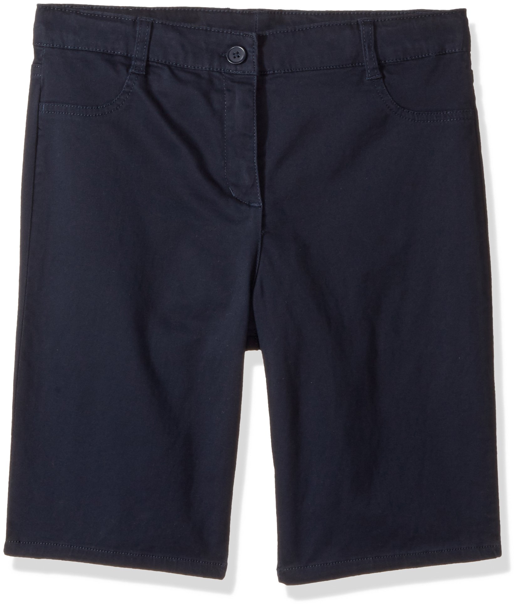 Nautica Girls School Uniform Bermuda Shorts, Pull-on Fit, Stretchy Material, Functional Pockets
