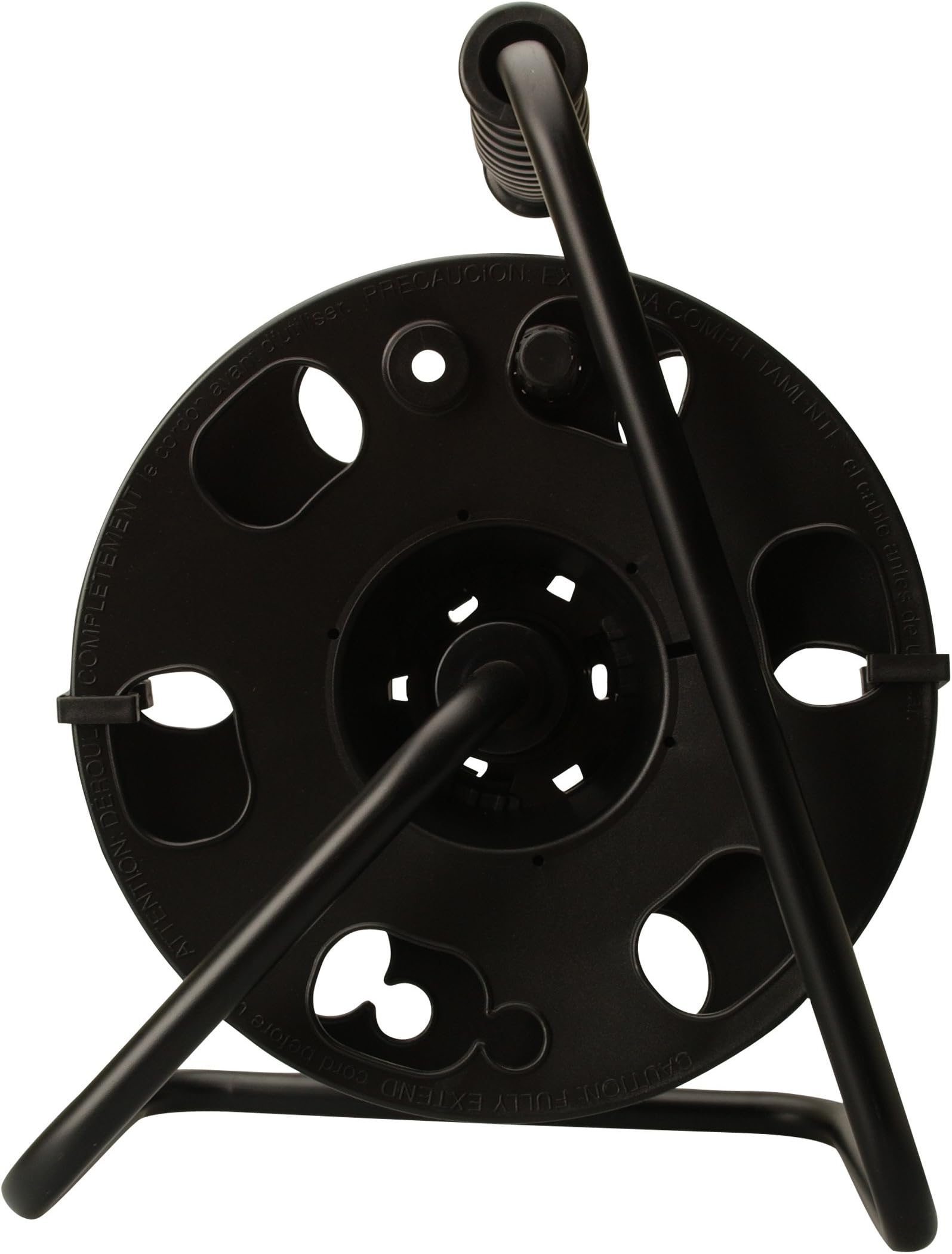 Woods 22849 Metal Cord Reel Stand In Black (Holds Up To 100 Feet 14/3 Gauge Cords)