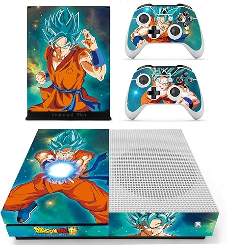 Vanknight Calcomanía de vinilo con diseño de anime para Xbox One S Slim Console Controllers Goku