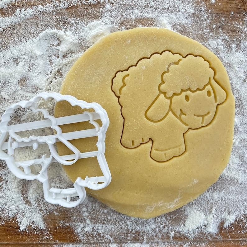 Black Sheep Cookie Cutter Farm Animal Cookies Easter Lamb Baking Tool Animal Lover Gift for Mom Farm Animal Baby Shower Biscuit Fondant Clay Cutter for Home Baking Party Treats