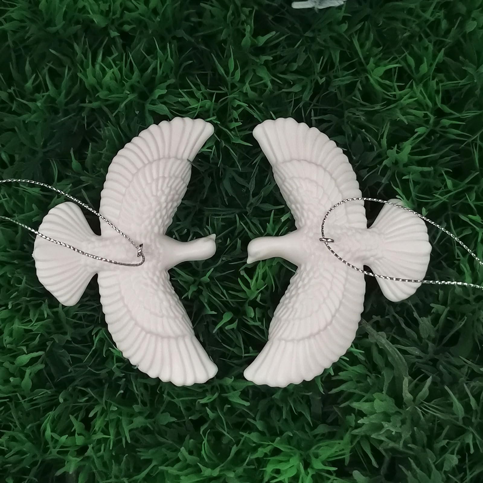 2 Pièces Friendship Christmas Ornament Turtle Dove Friendship Dove Ornament for Best Friend Christmas White Dove Decoration Symbol Christmas