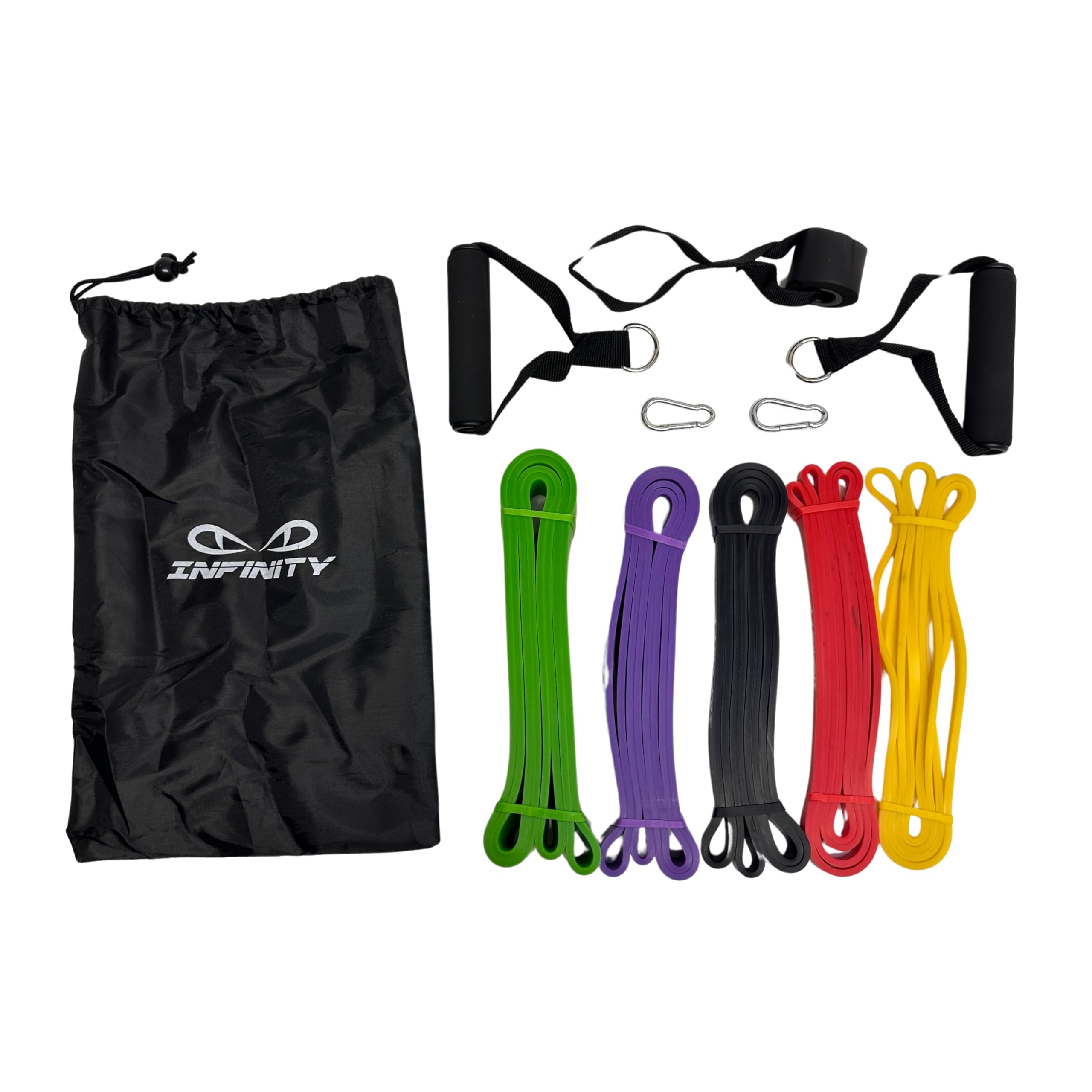 INFINITY FITResistance Bands for Fitness, Workout, Stretching, Pilates, Calisthenics, CrossFit, Powerlifting, Muscle Toning, Yoga, Stretch Mobility, Pull Up Assistance Bands