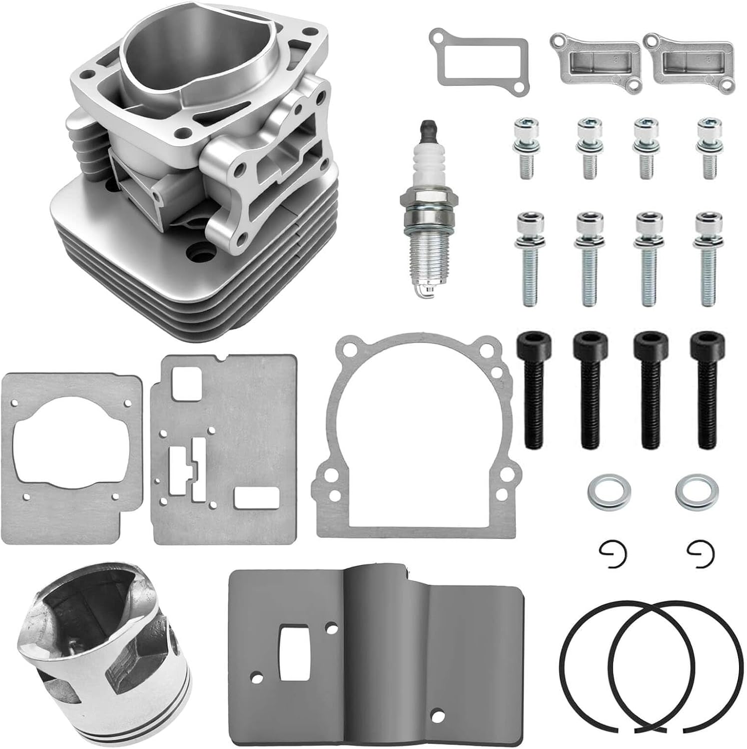 Cylinder Piston Kit with Gaskets & Spark Plug Compatible with RedMax EBZ8560 EBZ8560RH Backpack Leaf Blower | Replace Part# 599886701 | Engine Rebuild Repair Kit