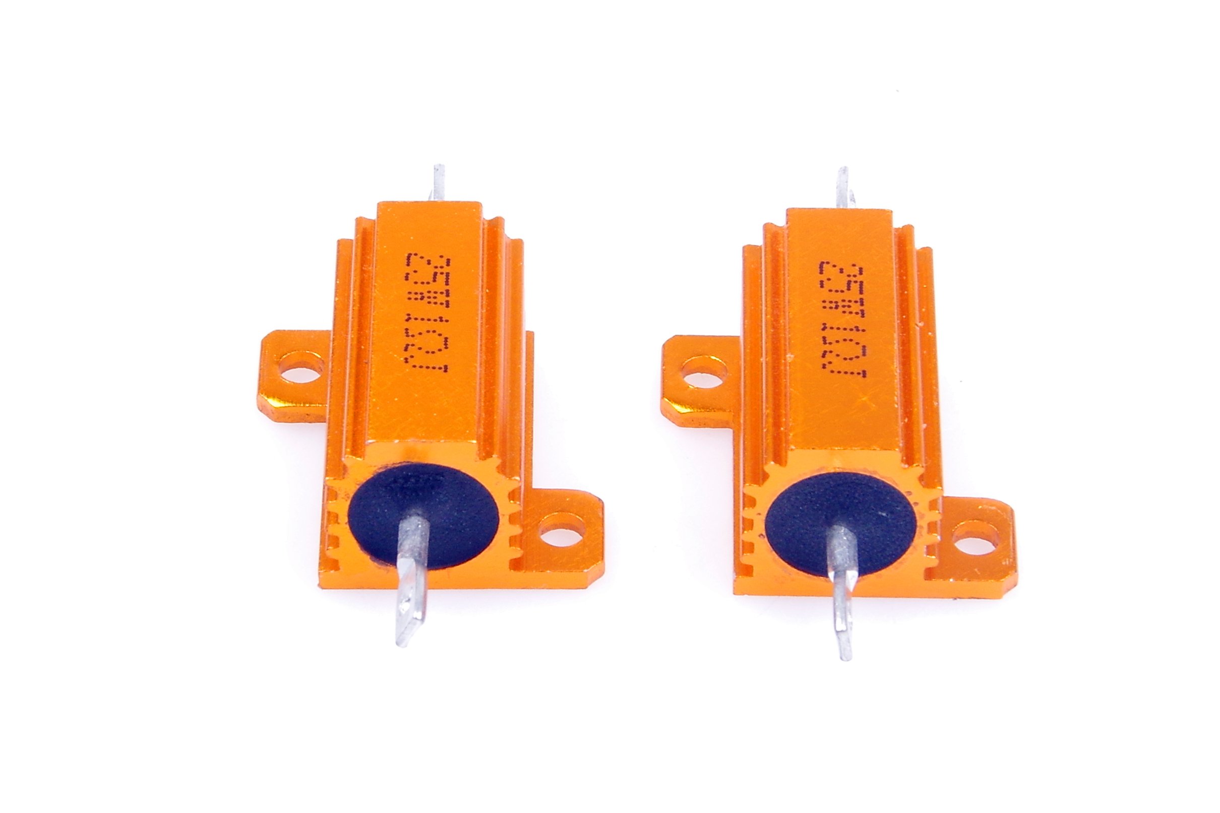 Aexit 2 Pcs Gold Tone 25W 5.6K Ohm 5% resistenze a filo rivestite in alluminio ID: 427540