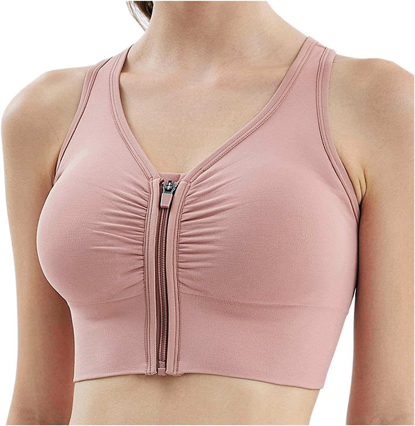 WSLCNSports Bra for Women, Criss-Cross Back Padded Seamless Yoga Bras