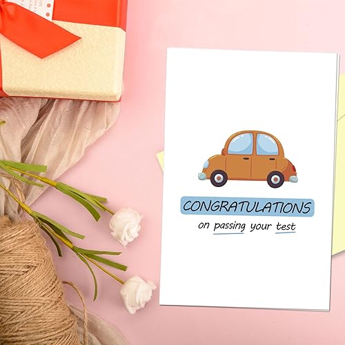 Miniatura 2 de Arsagen Felicitaciones por aprobar tu prueba, linda prueba de conducción, tarjeta bien hecha, tarjeta de auto nueva para élella, pasaste