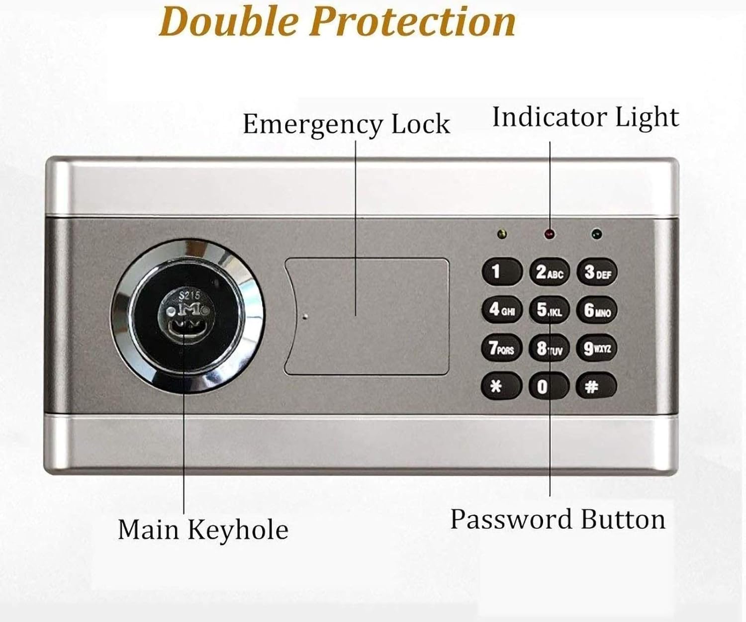 Steel Electronic Powered Keys Safety Wall Mountable Large Home Office (Color : Black) safe