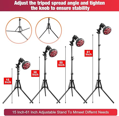 Miniatura 6 de Lámpara de terapia de luz roja para uso corporal y facial, luz roja de 660 nm y combinación de luz infrarroja cercana de 850 nm, dispositivo de