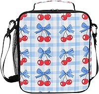 Vista 13 de ALAZA Desert Horses - Lonchera con aislamiento térmico para niñas y niños, kit de bolsa de almuerzo reutilizable, correa de hombro congelable