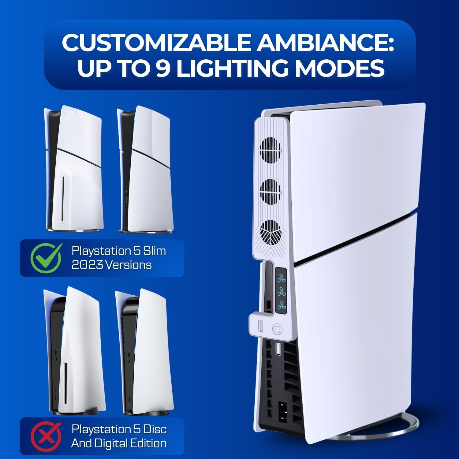 Amazon.com: TNP Cooling Fan for PS5 Slim Console - White Cooling