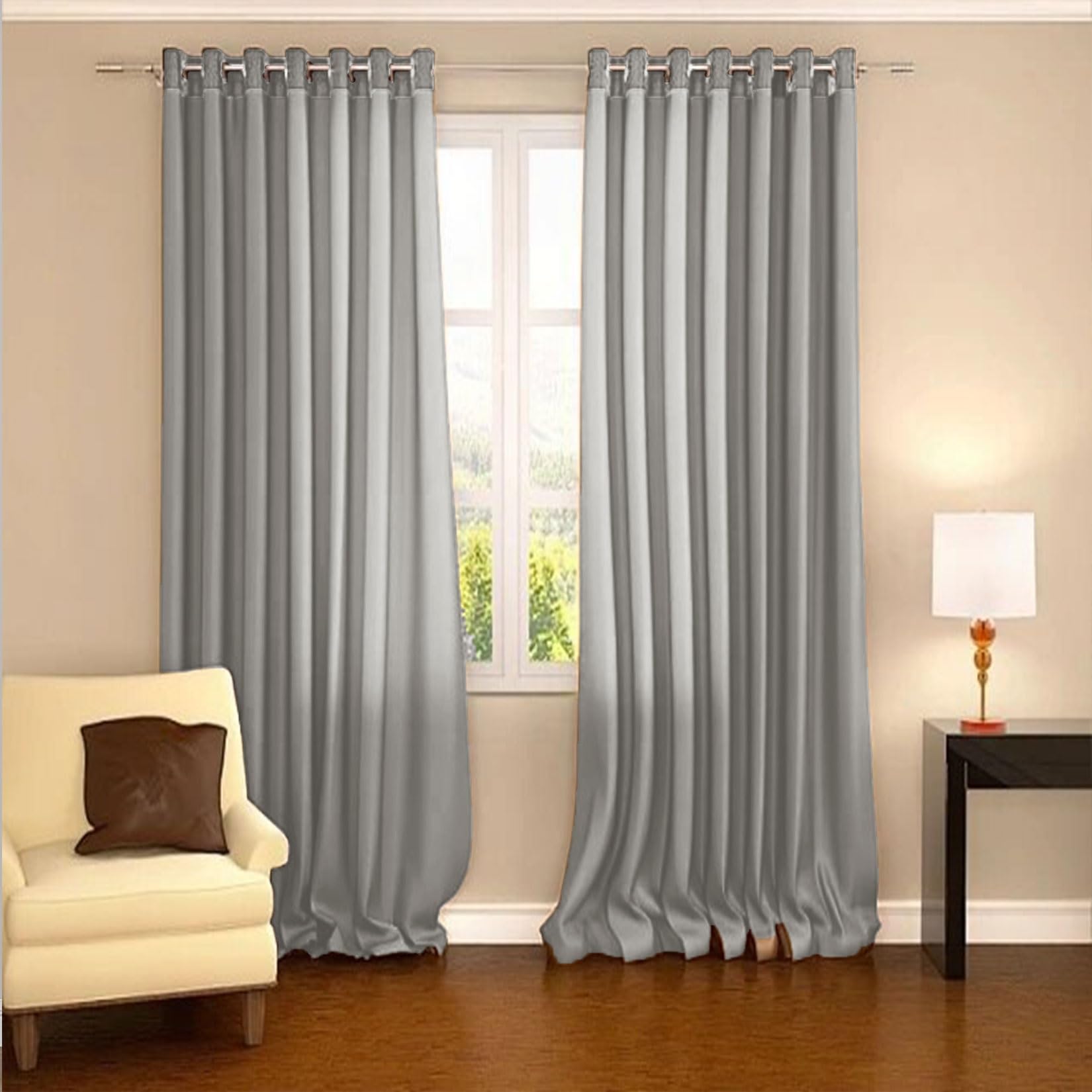 Liujyuan Light Grey Blackout Curtains For Bedroom 90 X 115 Cm Room Darkening, Privacy Protection Thermal Insulated Curtains Thermal Insulated Energy For Balcony, Kithcen Window,